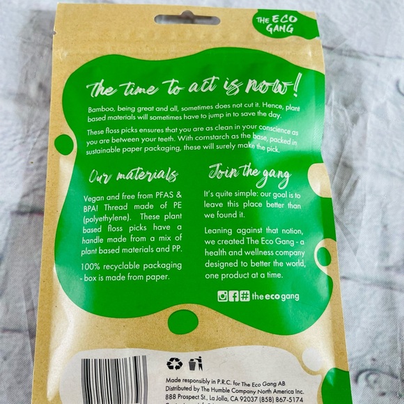 The Eco Gang Mint and Charcoal infused floss NWT 40 pieces - Picture 10 of 10